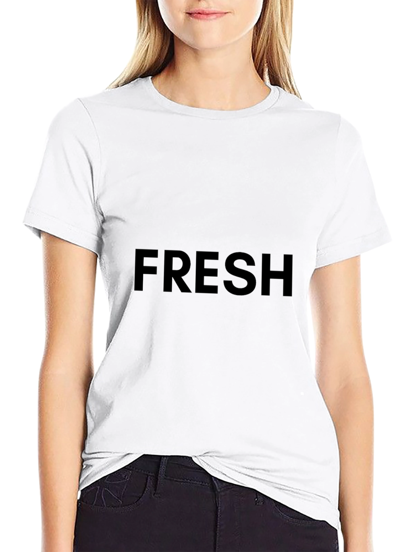 Mens Black FRESH Graphic Tee - Casual Comfort