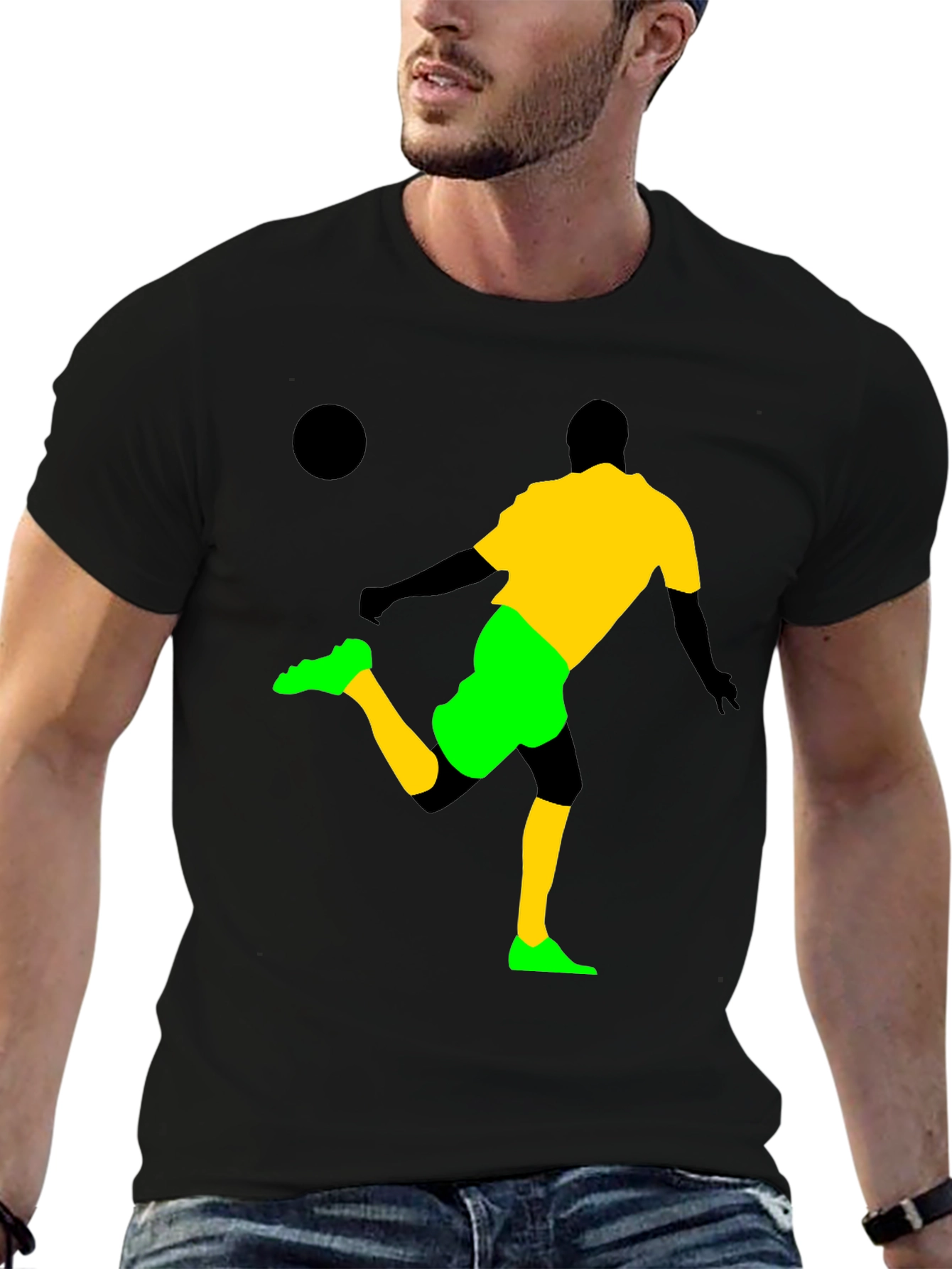 Soccer Silhouette Graphic T-Shirt