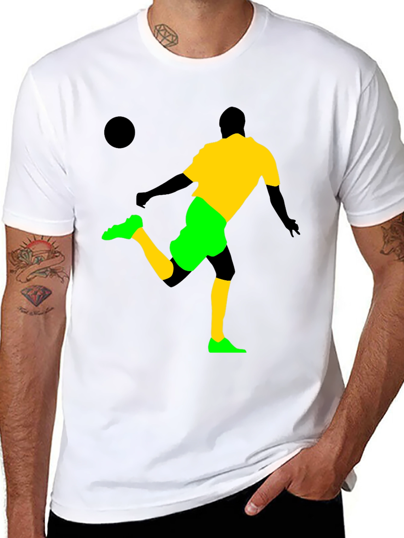 Soccer Silhouette Graphic T-Shirt
