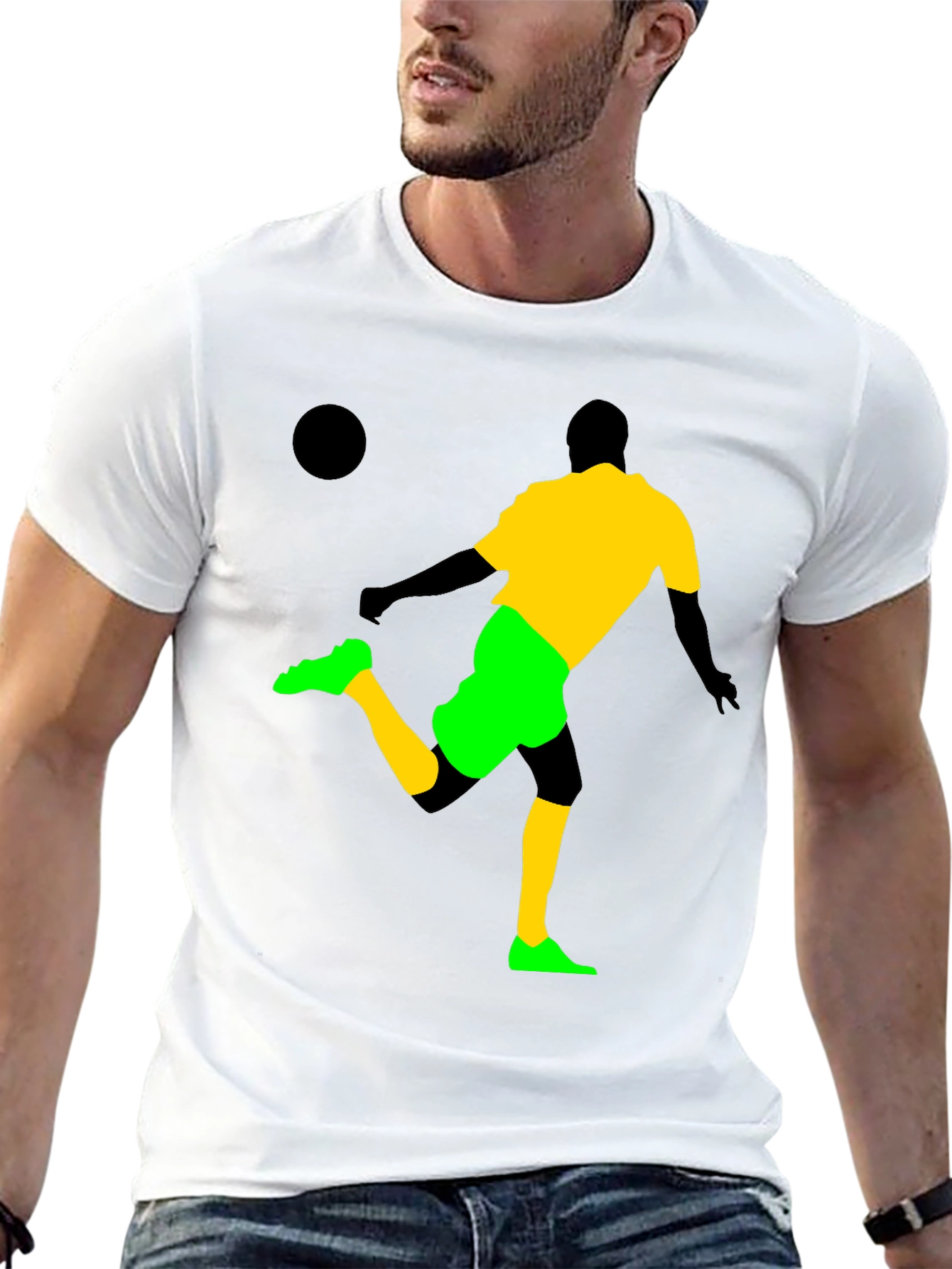 Soccer Silhouette Graphic T-Shirt