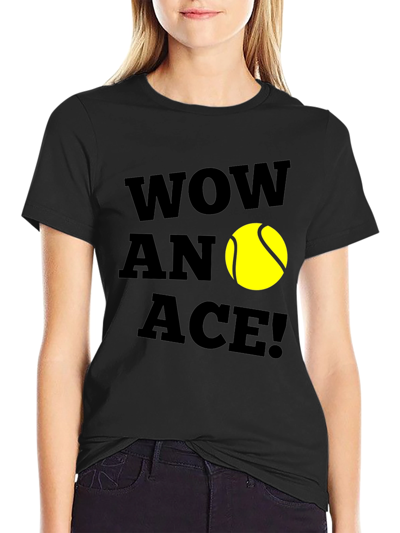 Wow An Ace! Tennis Graphic T-Shirt