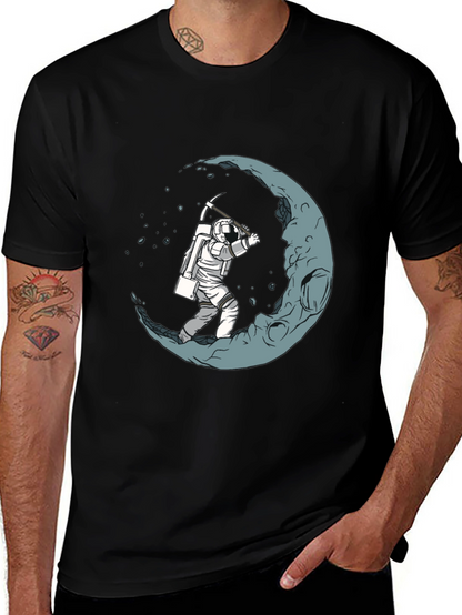 Moon Miner Graphic T-Shirt - Space Adventure Tee