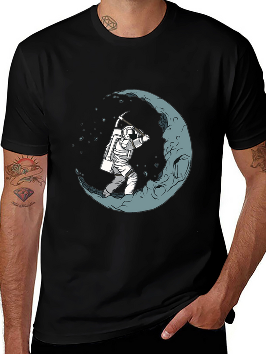 Moon Miner Graphic T-Shirt - Space Adventure Tee