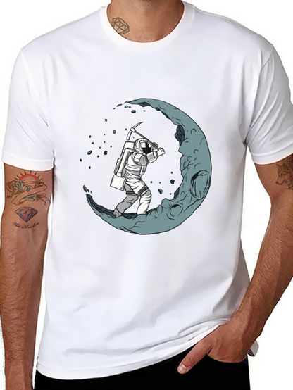 Moon Miner Graphic T-Shirt - Space Adventure Tee