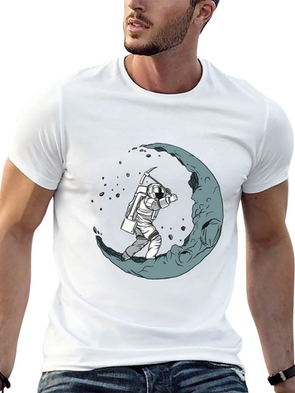 Moon Miner Graphic T-Shirt - Space Adventure Tee