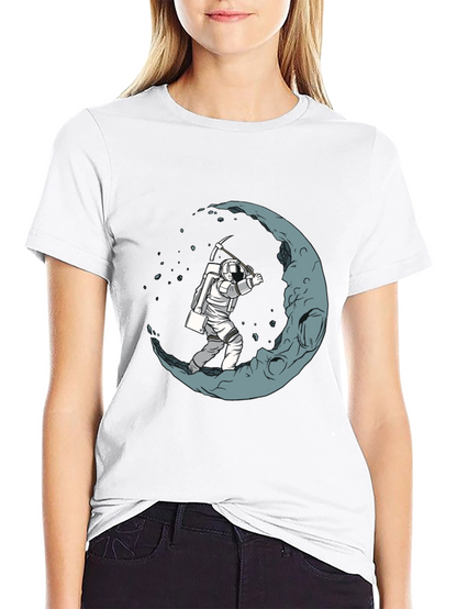 Moon Miner Graphic T-Shirt - Space Adventure Tee