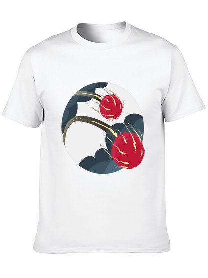 Modern Yin Yang Graphic Tee - Black