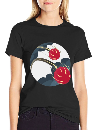 Modern Yin Yang Graphic Tee - Black