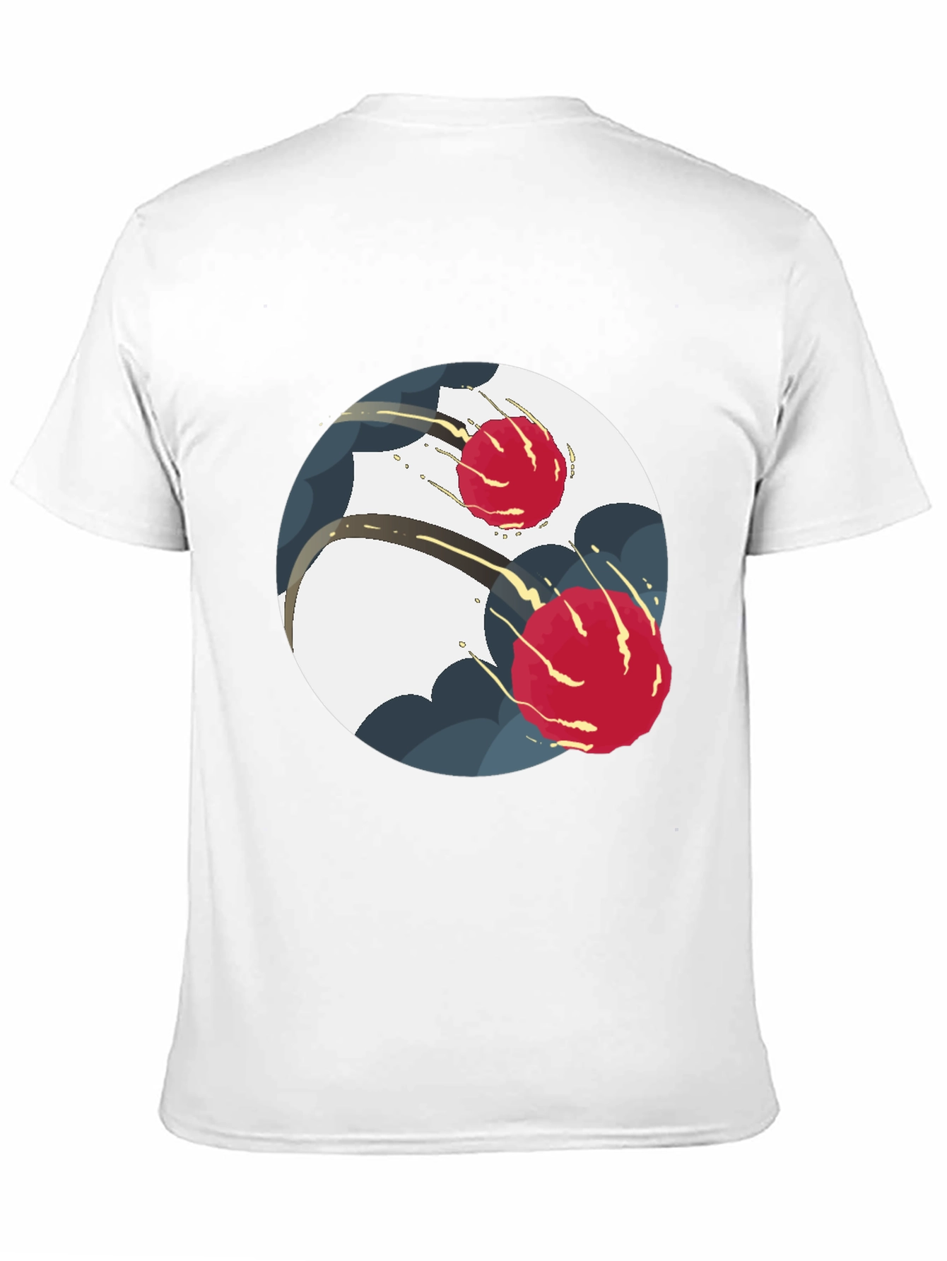 Modern Yin Yang Graphic Tee - Black