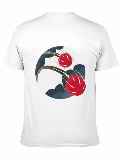 Modern Yin Yang Graphic Tee - Black