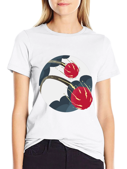 Modern Yin Yang Graphic Tee - Black