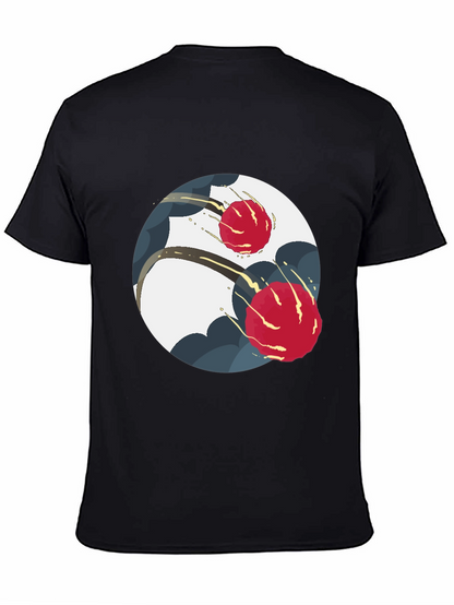 Modern Yin Yang Graphic Tee - Black