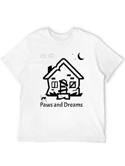 Paws and Dreams Black Graphic Tee