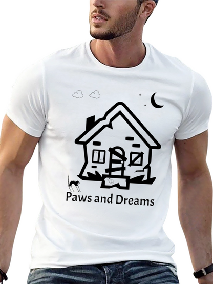 Paws and Dreams Black Graphic Tee