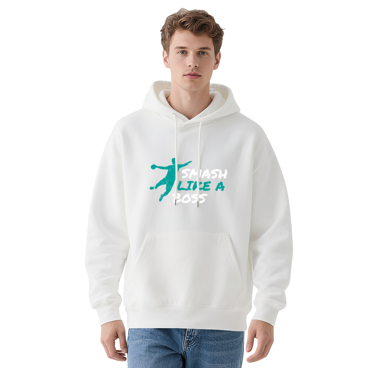 Badminton Smash Like A Boss Grunge Graphic Hoodie