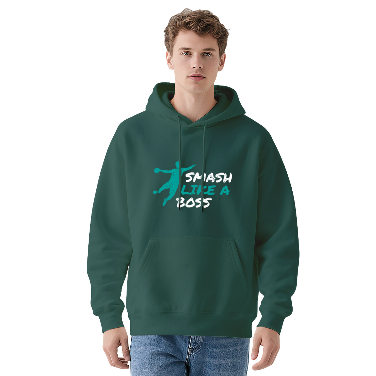 Badminton Smash Like A Boss Grunge Graphic Hoodie