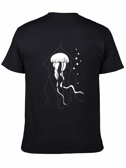 Mens Black Jellyfish Graphic Tee