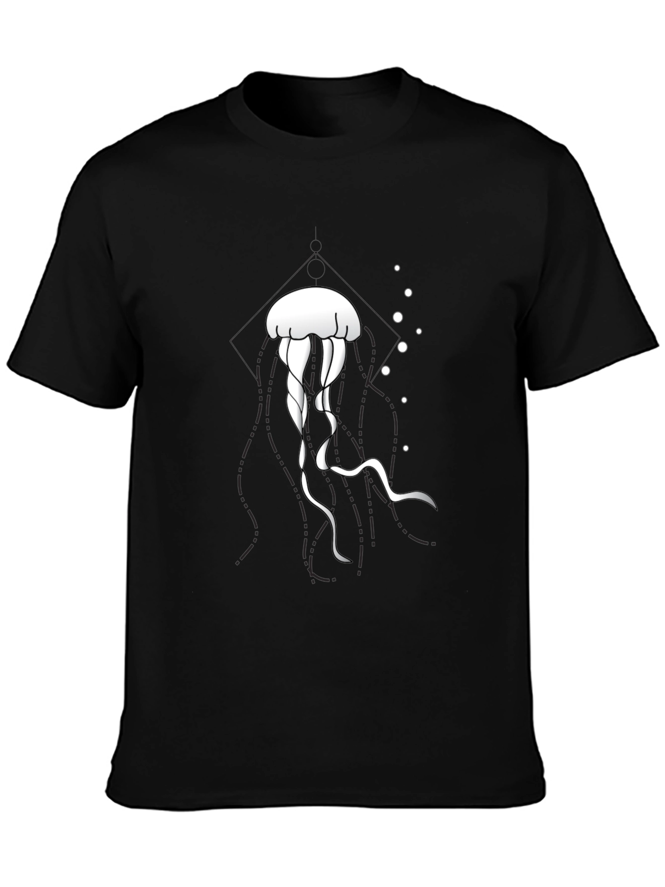 Mens Black Jellyfish Graphic Tee
