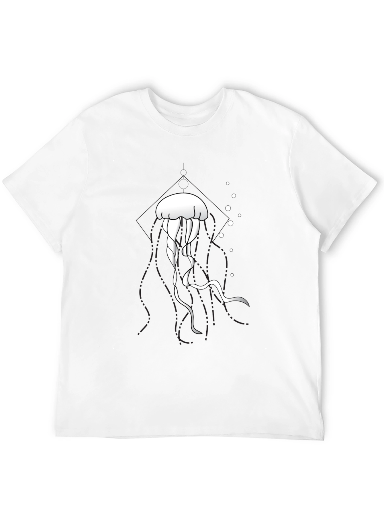 Mens Black Jellyfish Graphic Tee