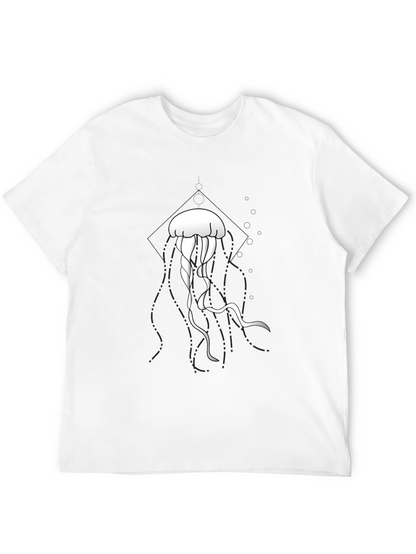 Mens Black Jellyfish Graphic Tee