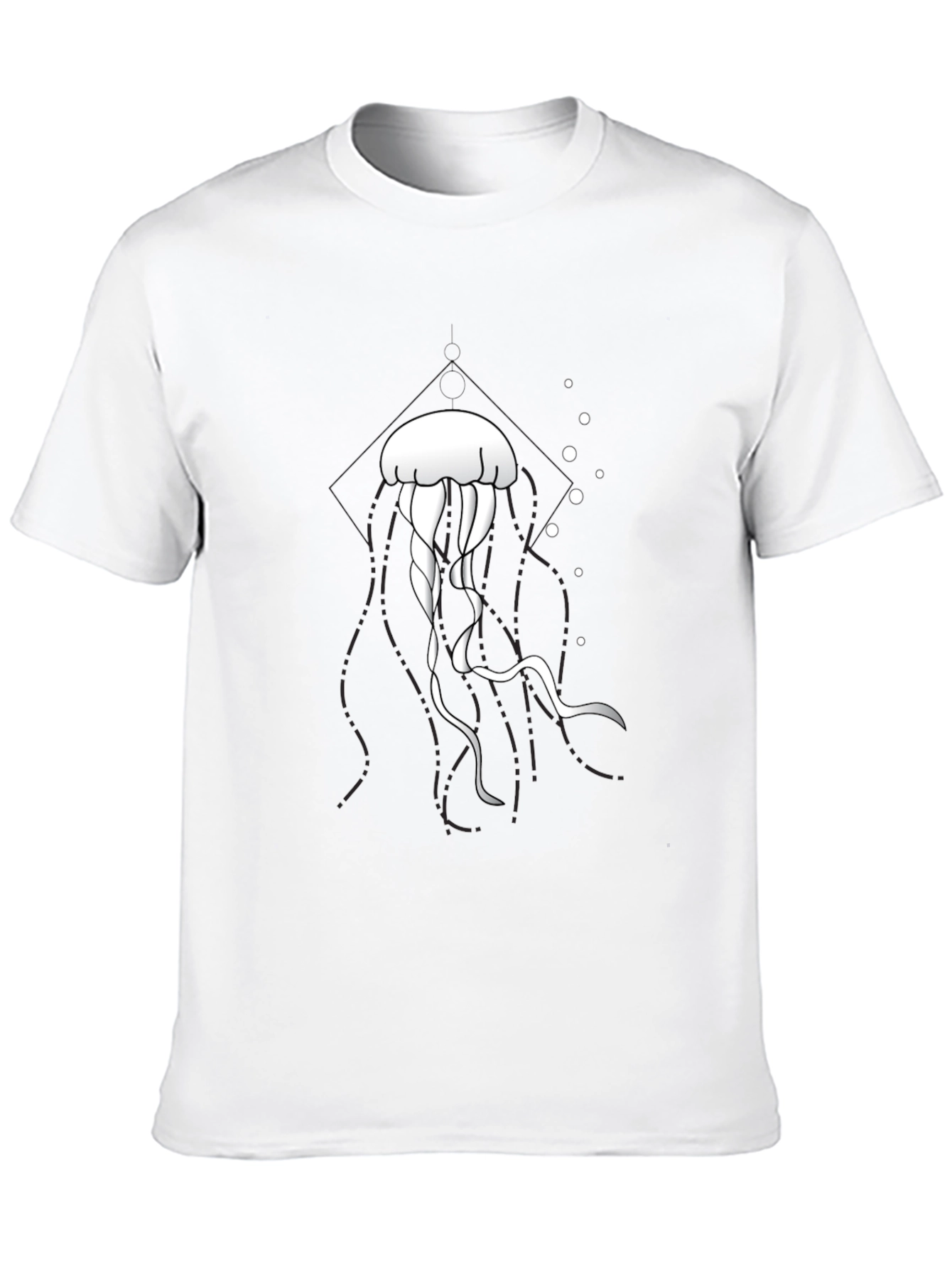 Mens Black Jellyfish Graphic Tee