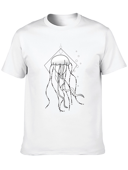 Mens Black Jellyfish Graphic Tee