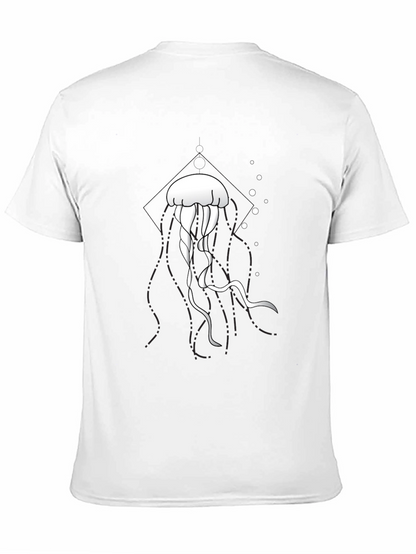 Mens Black Jellyfish Graphic Tee