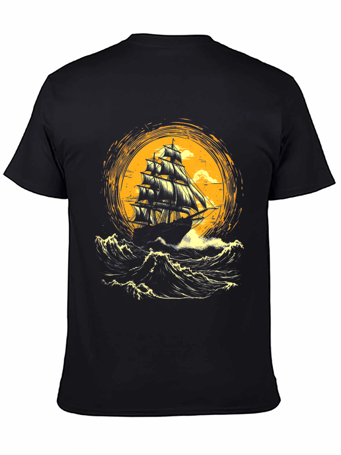 Sailing Ship Graphic Tee - Bold Nautical Design
