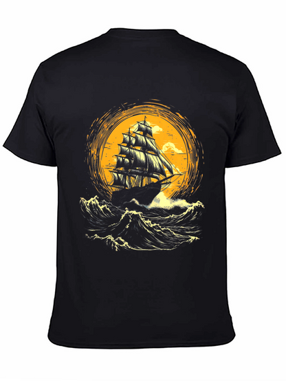 Sailing Ship Graphic Tee - Bold Nautical Design