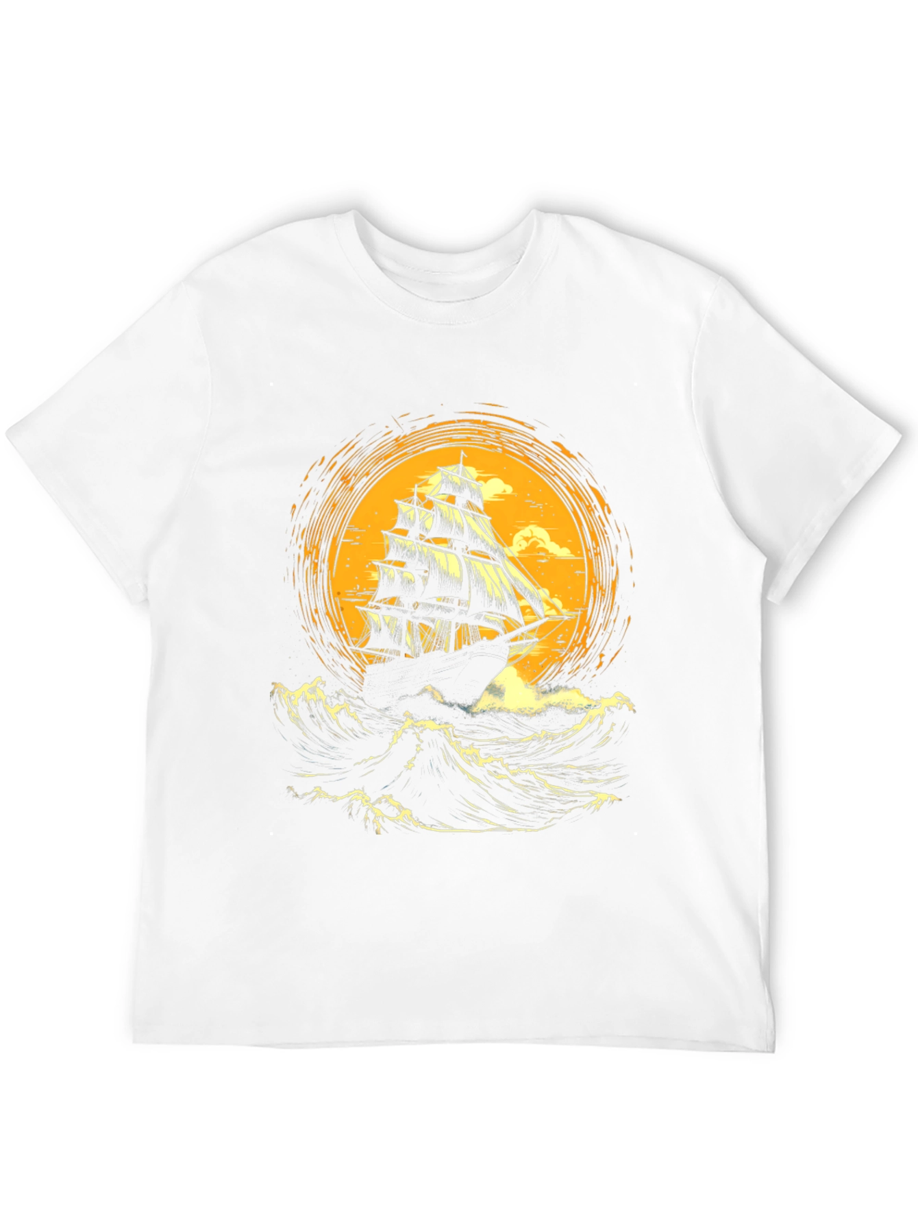Sailing Ship Graphic Tee - Bold Nautical Design