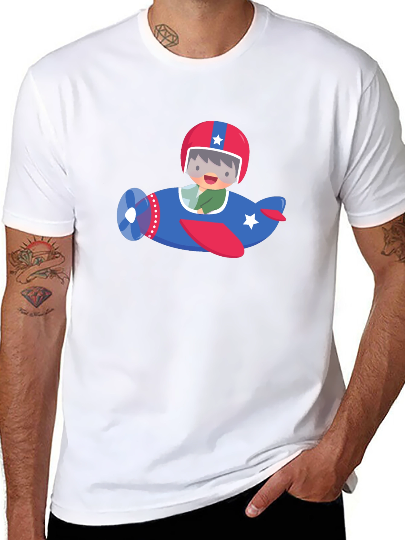 Cute Pilot Airplane Graphic Tee