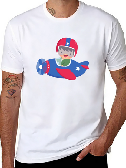 Cute Pilot Airplane Graphic Tee