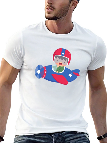 Cute Pilot Airplane Graphic Tee