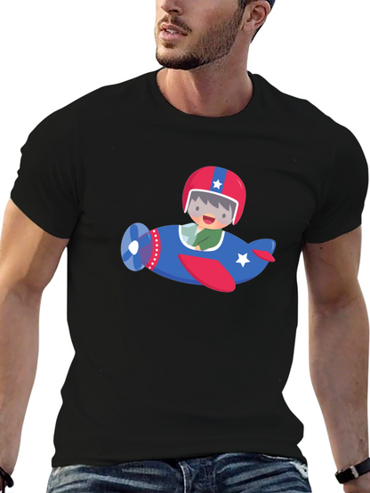 Cute Pilot Airplane Graphic Tee