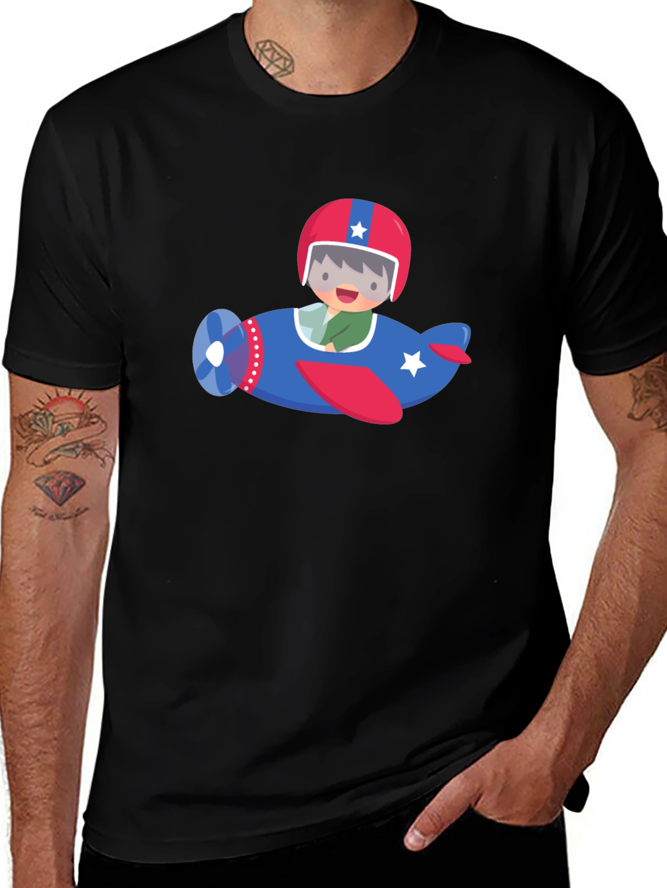 Cute Pilot Airplane Graphic Tee