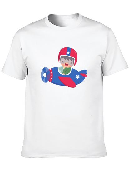 Cute Pilot Airplane Graphic Tee