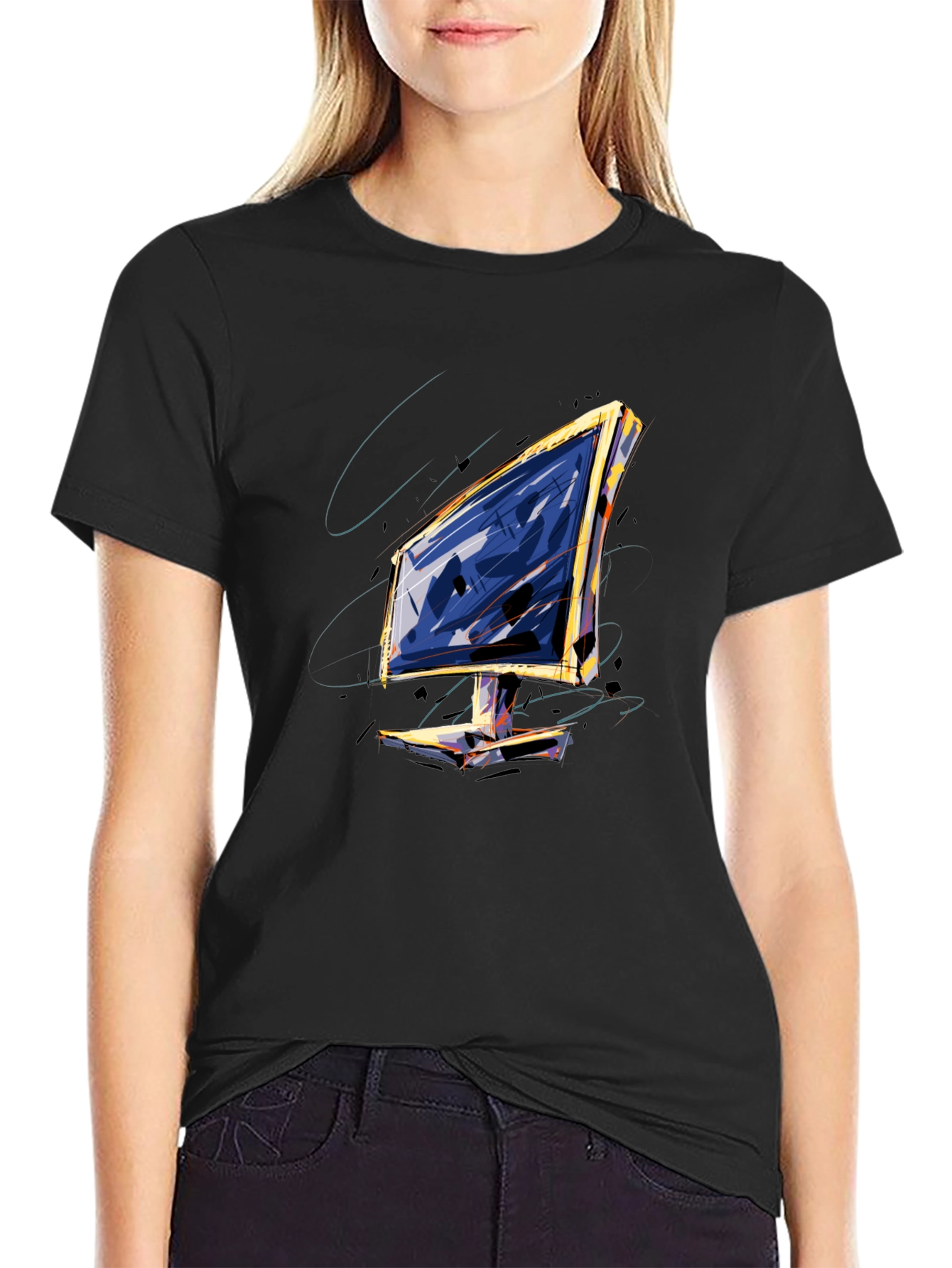 Abstract Monitor Graphic Tee