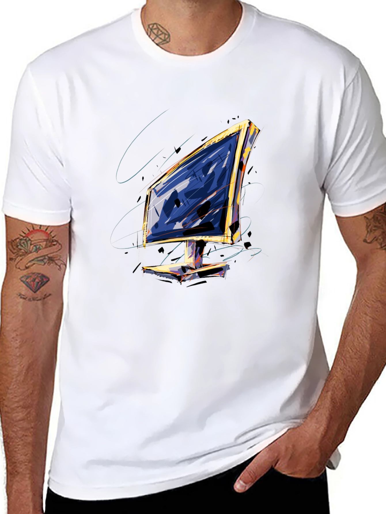 Abstract Monitor Graphic Tee