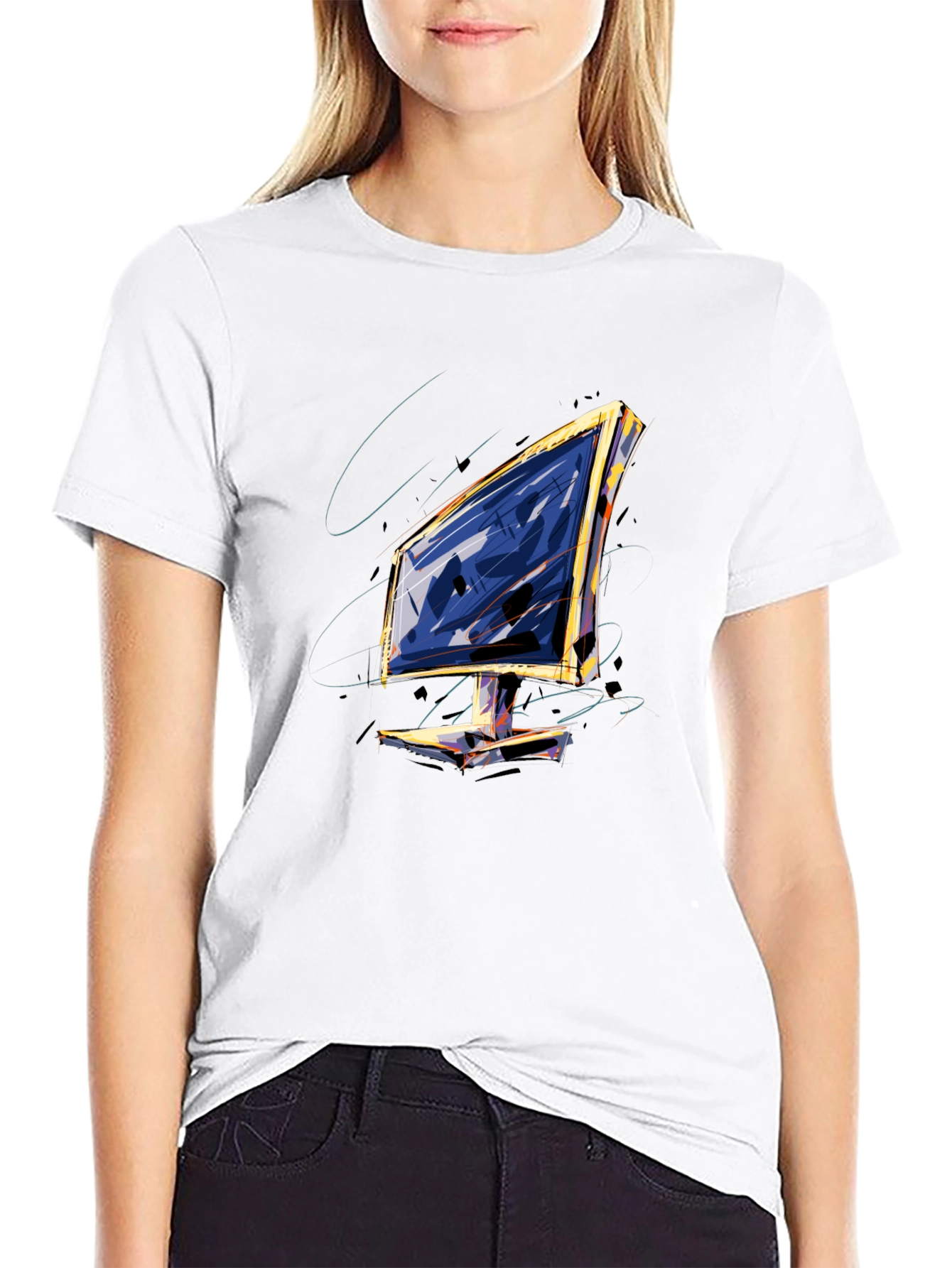 Abstract Monitor Graphic Tee