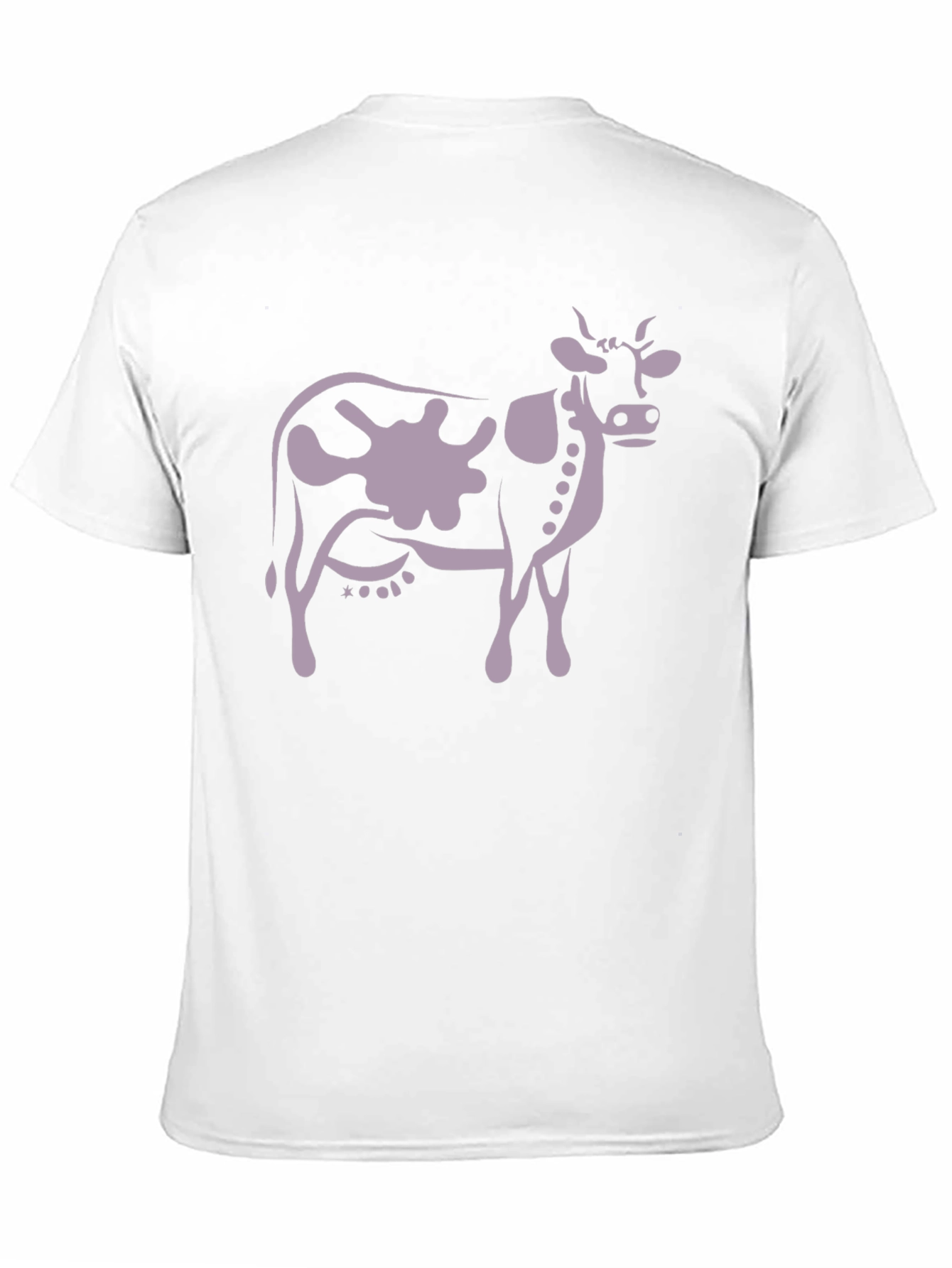 Cow Print T-Shirt - Black Casual Tee