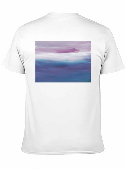 Abstract Seascape Graphic Black T-Shirt