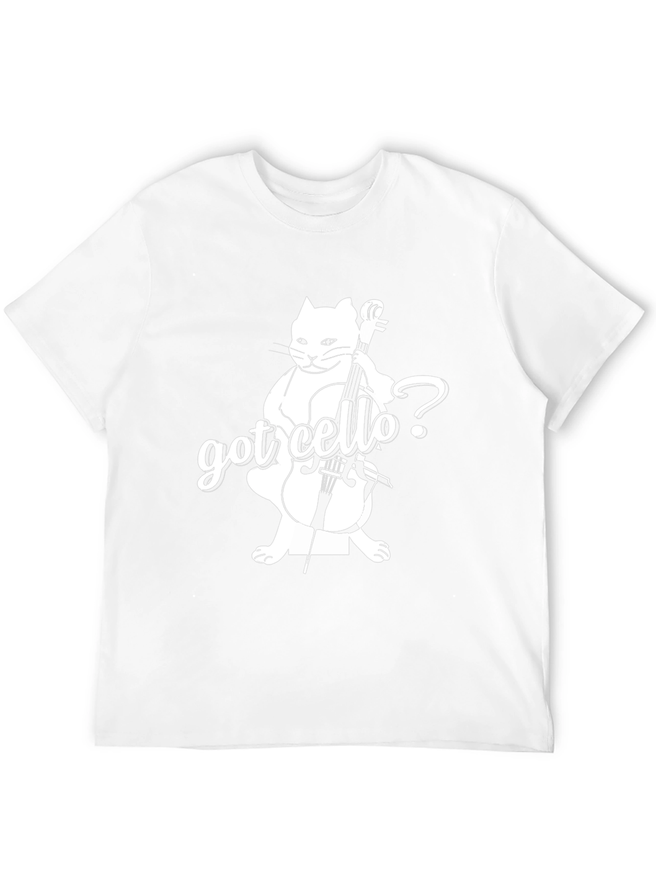 Got Cello? Black T-Shirt with Cat Design