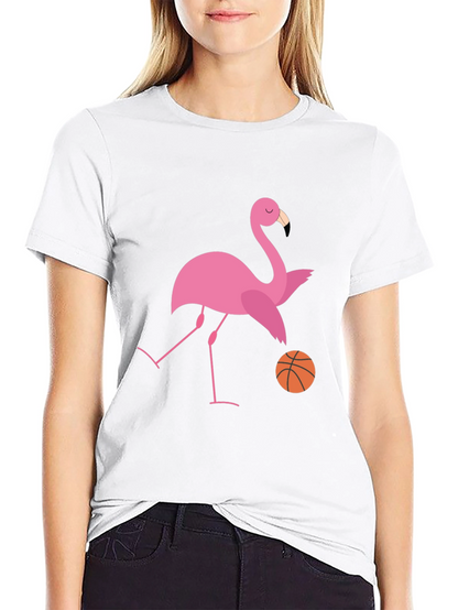 Flamingo Basketball Graphic T-Shirt