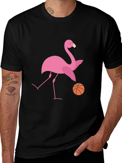 Flamingo Basketball Graphic T-Shirt