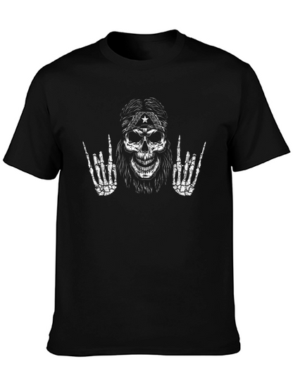 Rock n Roll Skeleton T-Shirt - Black