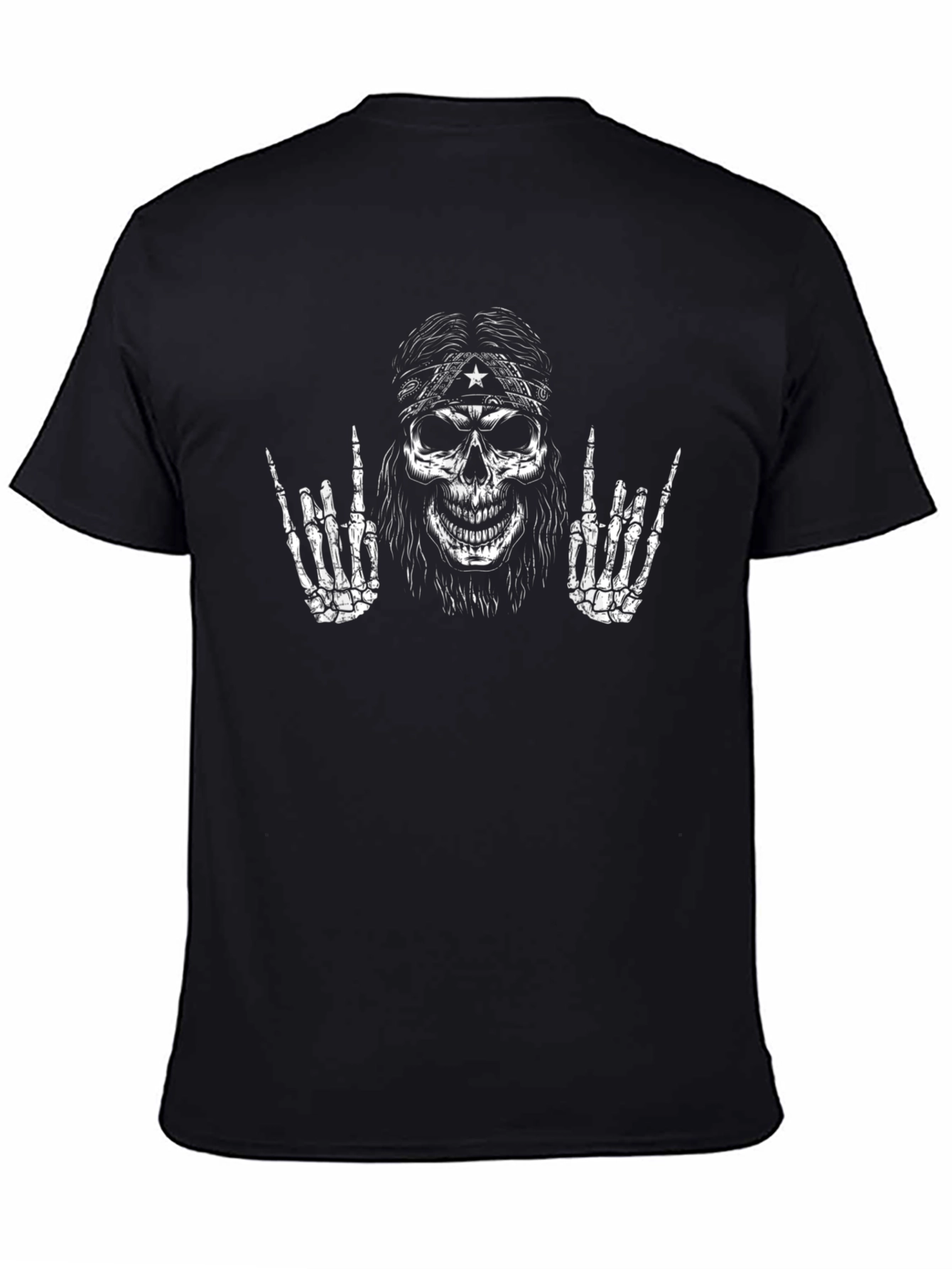 Rock n Roll Skeleton T-Shirt - Black