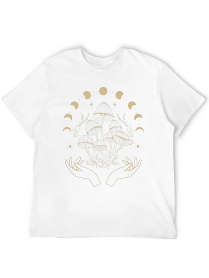 Mystical Mushroom Moon Phase Graphic Tee