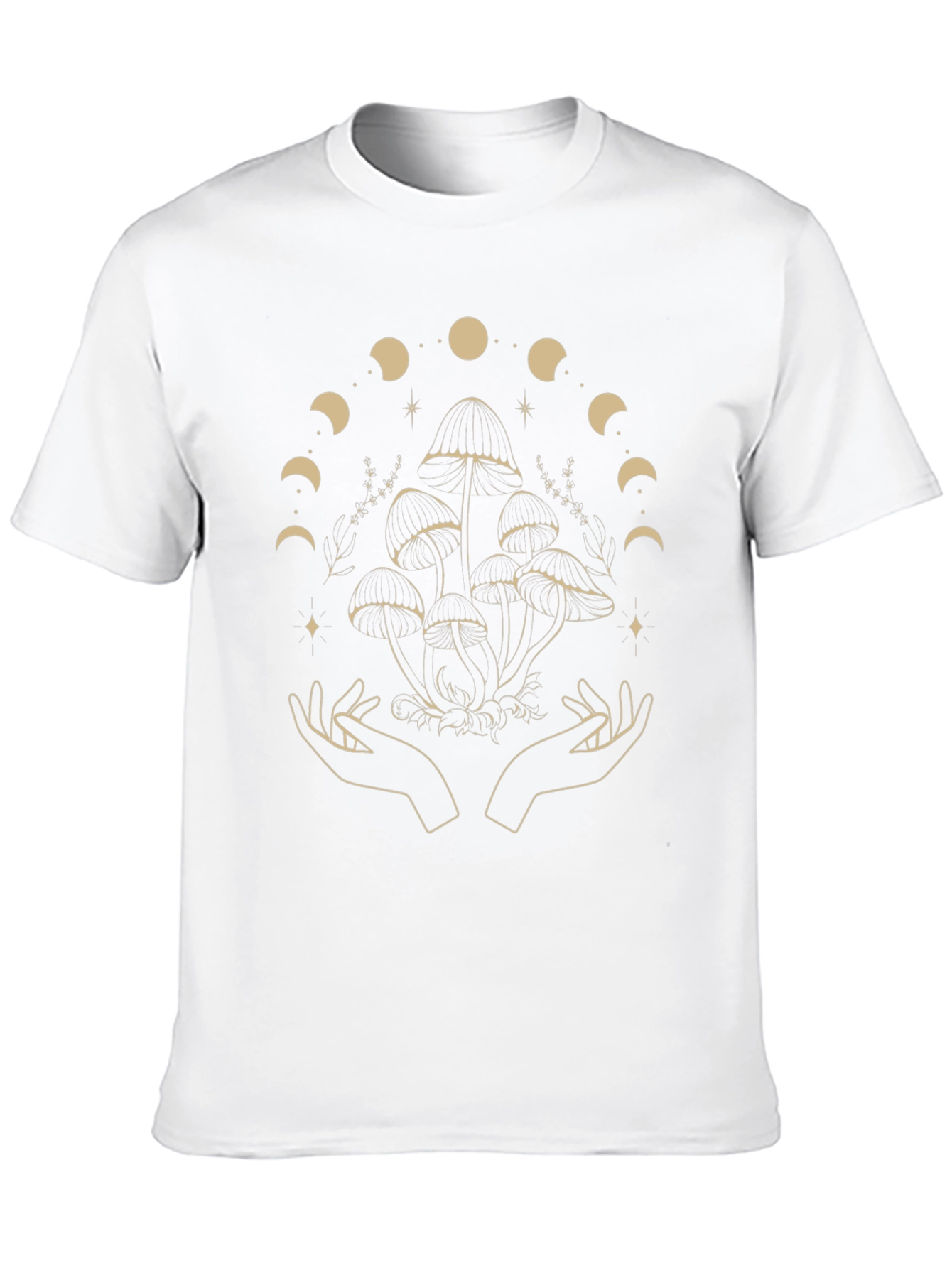 Mystical Mushroom Moon Phase Graphic Tee