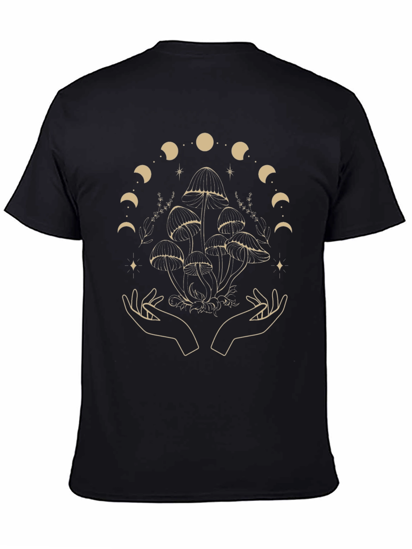 Mystical Mushroom Moon Phase Graphic Tee