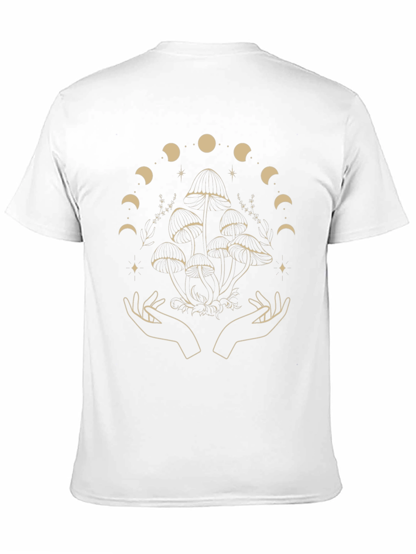 Mystical Mushroom Moon Phase Graphic Tee